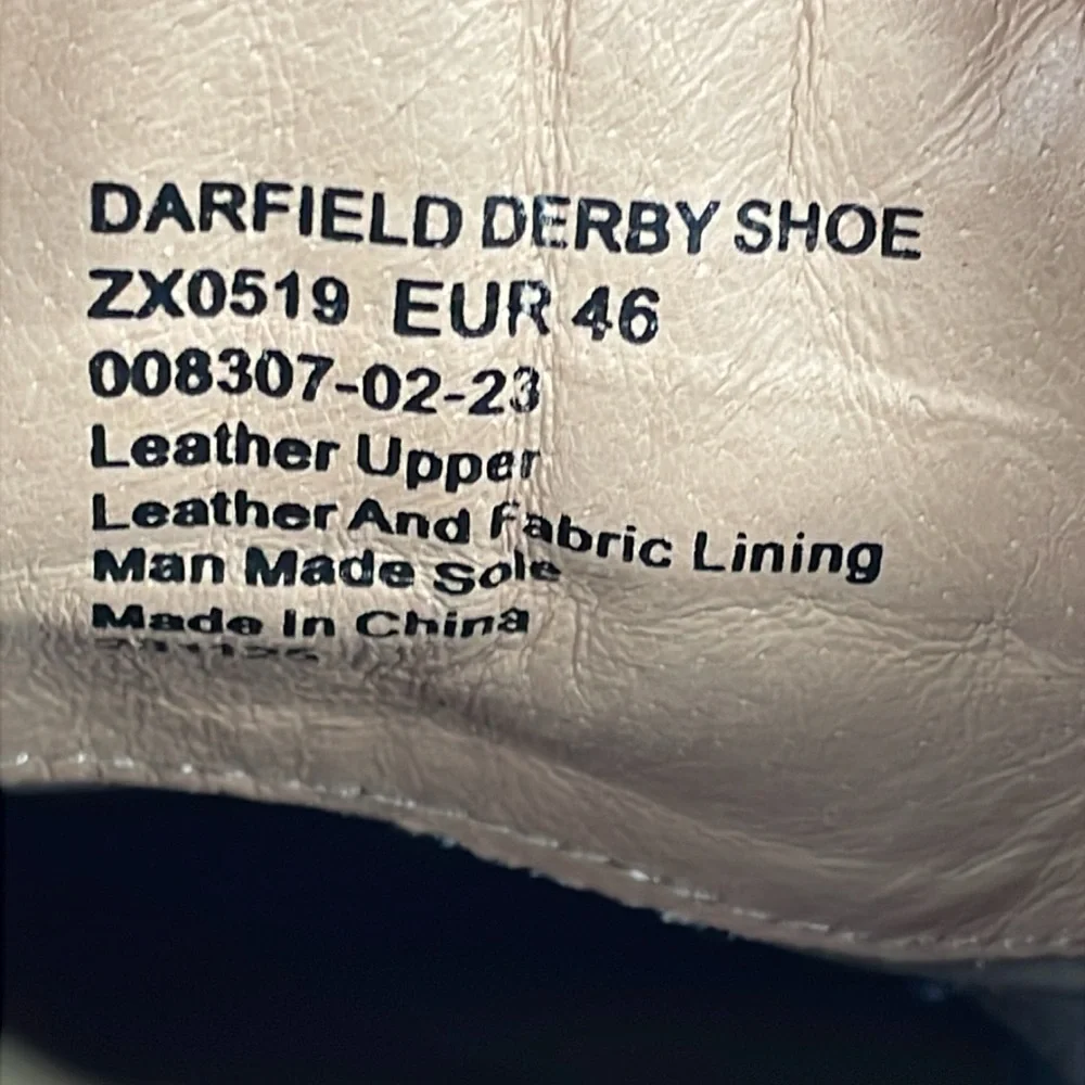 Rodd & Gunn Darfield Derby Shoe Amaretto Brown Lace Up Leather Sz 46
